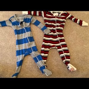 2 EUC Burt’s Bees Footed Pajamas
